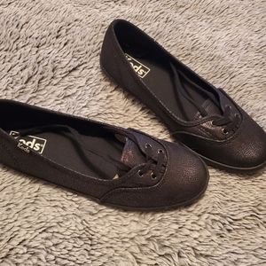 Black Metallic Keds